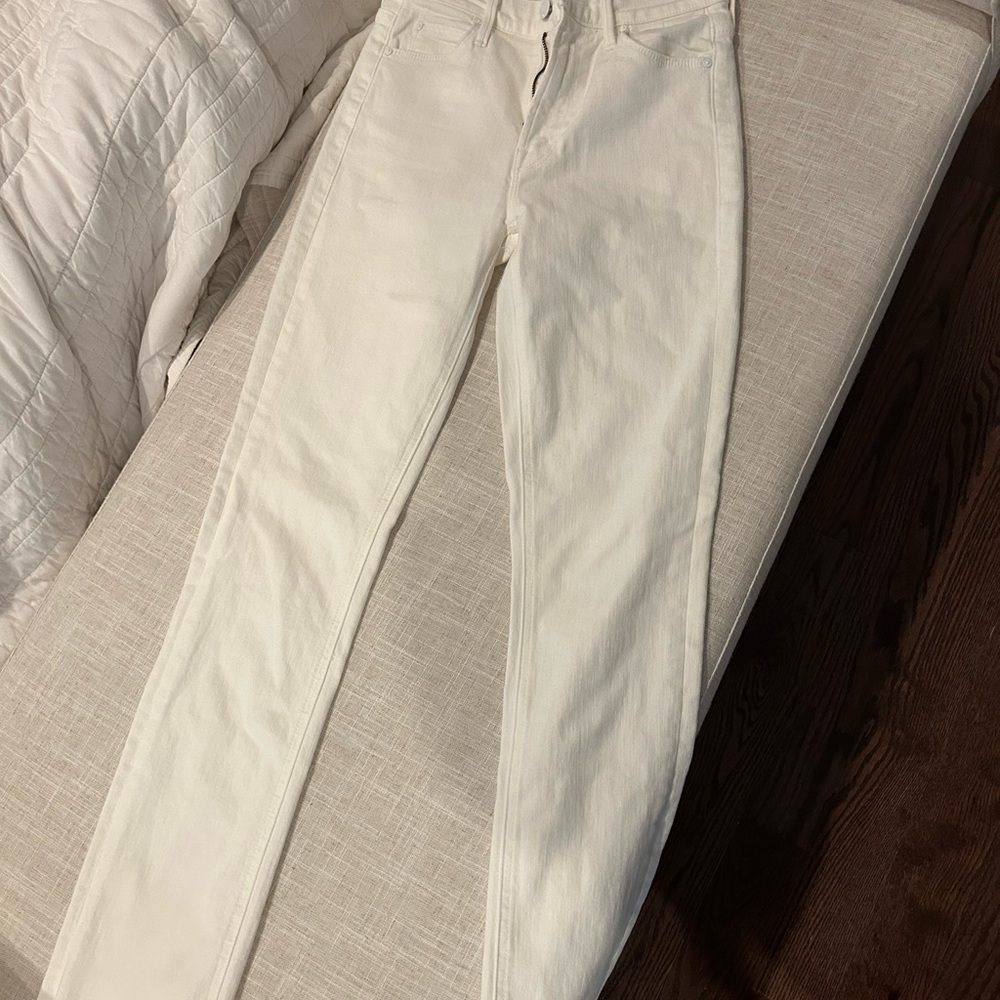 MOTHER Women's Off-White Skinny Jeans